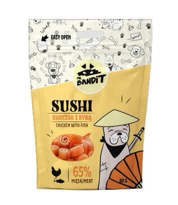 Mr. Bandit Sushi Kurczak z rybą 80g