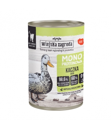 Wiejska Zagroda Mono Kaczka dla kota 400g