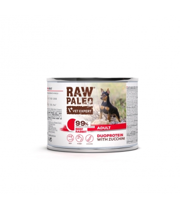 Raw Paleo Dog Adult Duoprotein Beef & Rabbit 200g