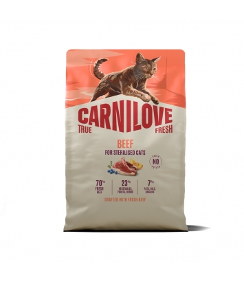 Carnilove Cat 2kg True Fresh Adult Sterylised Beef