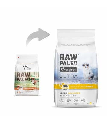 Raw Paleo Ultra Medium & Large Puppy Turkey 2kg