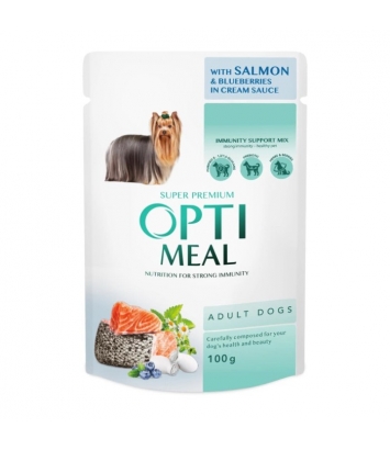 OptiMeal Adult Dog łosoś z borówkami 100g