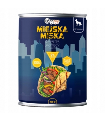 Gaczoo Miejska Miska dla psa Kebab jagnięcy 400g