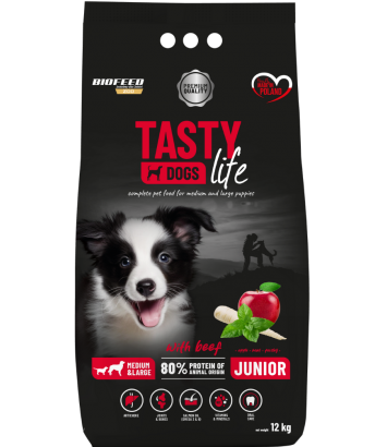 Tasty Dogs Life JUNIOR z wołowiną 12kg