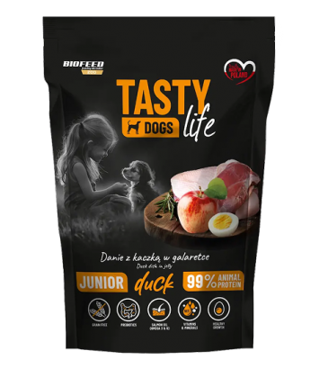 Tasty Dogs Life Junior Kaczka 500g