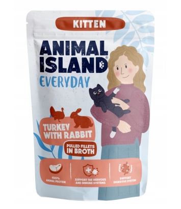 Animal Island Everyday Kitten Indyk z królikiem 85g