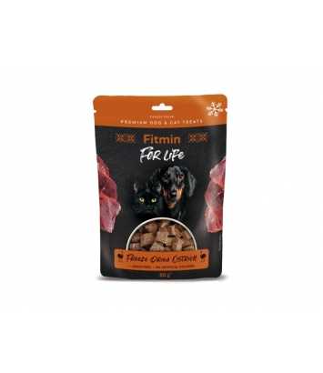 Fitmin For Life Dog & Cat Freeze Dried Ostrich 30g