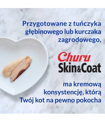 Churu Cat Skin&Coat Chicken with Scallop 4x14g