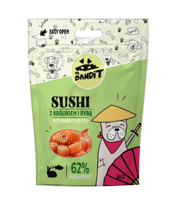 Mr. Bandit Sushi Królik z rybą 80g