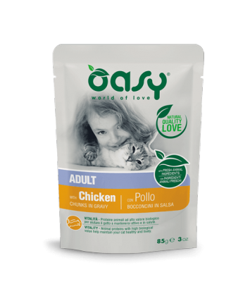 Oasy Cat Adult Chunks in Gravy 85g