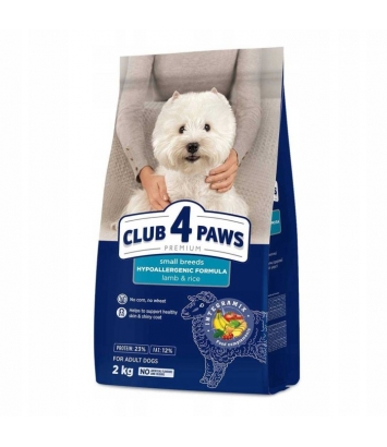 Club 4 Paws Adult Small Lamb & Rice 2kg