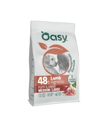 Oasy Mono 2kg PUP M/L Jagnięcina