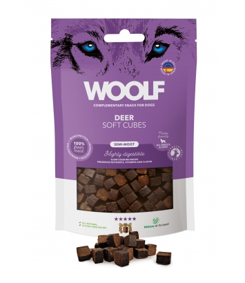 Woolf Soft Cubes Monoprotein Deer 100g