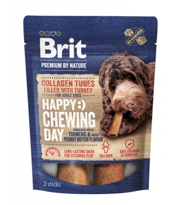 Brit Premium Dog Collagen Chews Tubes filled with Turkey 2szt.