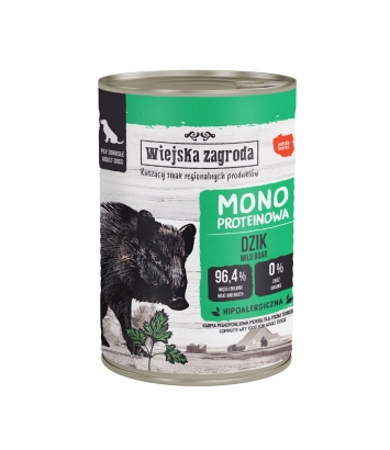 Wiejska Zagroda Mono Dzik dla psa 400g