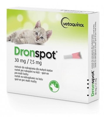 Dronspot 30mg (krople dla kotów do 2,5kg) 1 pipeta