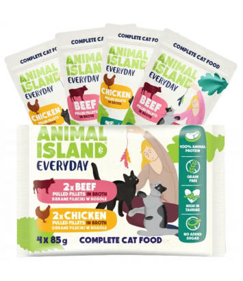 Animal Island Cat Everyday Beef/Chicken 4x85g