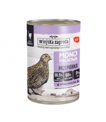 Wiejska Zagroda Mono Przepiorka dla kota 400g