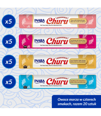 Inaba Cat Churu Varietes Seafood 20x14g
