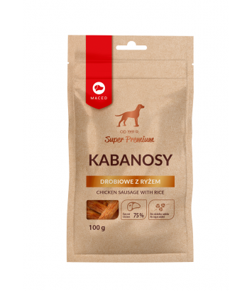 Kabanosy drobiowe z ryżem 100g