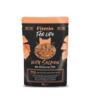 Fitmin For Life Cat Sterilized Salmon 85g