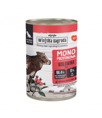 Wiejska Zagroda Mono Wołowina dla psa 400g