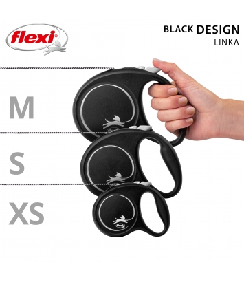 Flexi Black Design M 5m linka