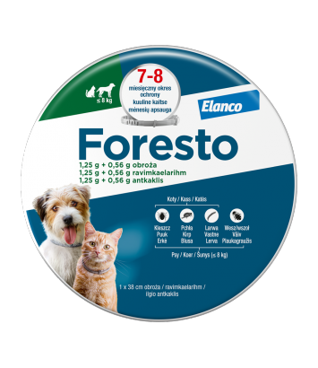 Obroża Foresto dla małych psów i kotów 38cm