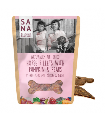SANADog Horse Fillets with pumpkin and pears 100g