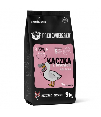 Paka Zwierzaka Puppy Kaczka z łososiem 9kg