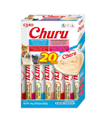 Inaba Cat Churu Varietes Tuna Seafood 20x14g