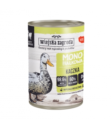 Wiejska Zagroda Mono Kaczka dla kota 400g