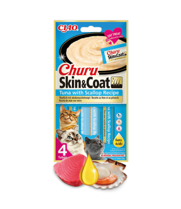 Churu Cat Skin&Coat Tuna with Scallop 4x14g