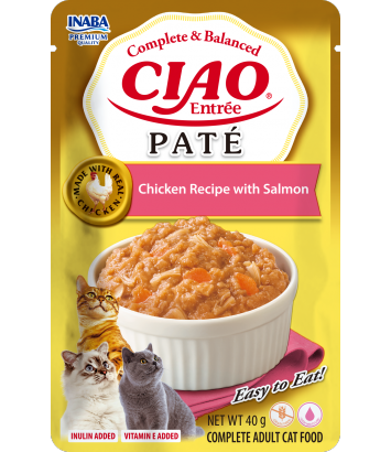 Inaba Cat Ciao Entree Pate Chicken Salmon 40g