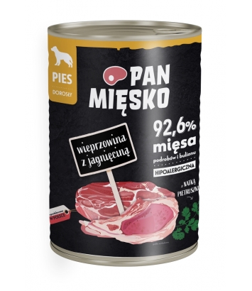 Pan Mięsko dla psa Wieprzowina z jagnięciną 400g