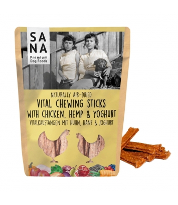 SANADog Chewing Sticks Chicken, Hemp, Yoghurt 150g