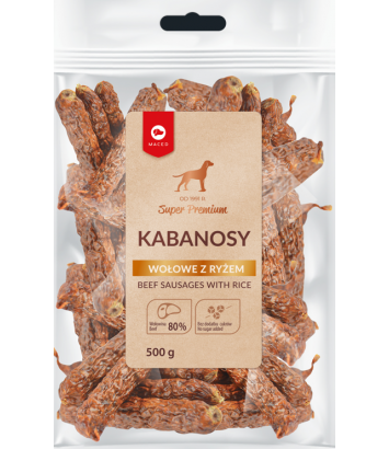 Kabanosy wołowe z ryżem 500g