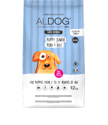 Aldog Puppy Junior Medium Pork & Rice 12kg