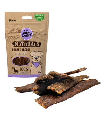 Mr. Bandit Naturals Paski z kaczki 80g