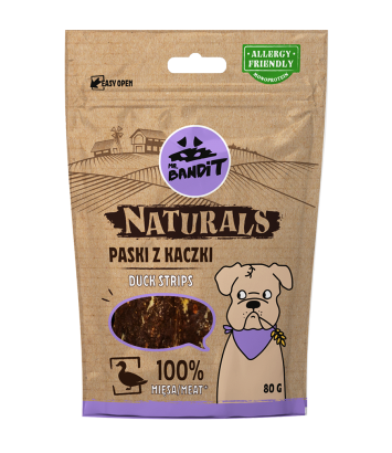 Mr. Bandit Naturals Paski z kaczki 80g