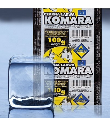 Czarna larwa komara, mrożona - 100g