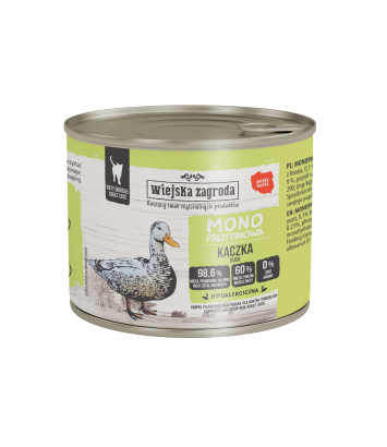 Wiejska Zagroda Mono Kaczka dla kota 200g
