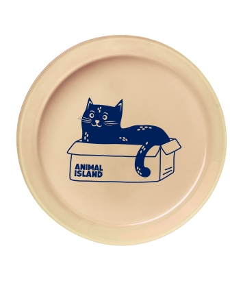 Animal Island beżowy talerzyk dla kota 17cm