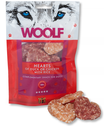 Woolf Hearts of Duck or Chicken with Rice 100g