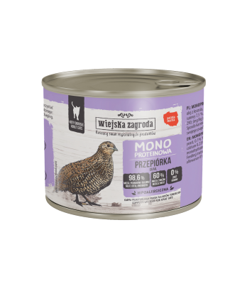 Wiejska Zagroda Mono Przepiorka dla kota 200g