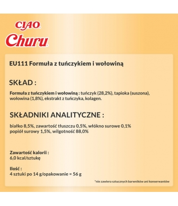Churu Cat Chicken wit Beef 4x14g
