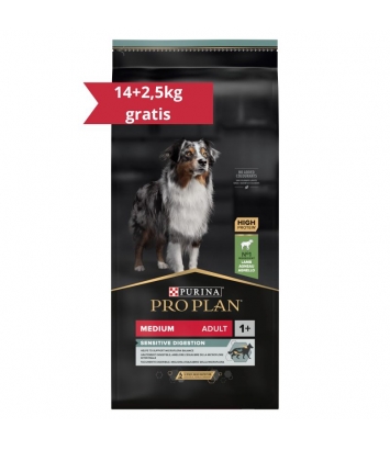 Purina Pro Plan Adult Medium Sensitive Digestion Lamb 14+2,5kg