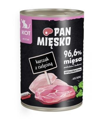 Pan Mięsko dla kociąt Kurczak z cielęciną 400g