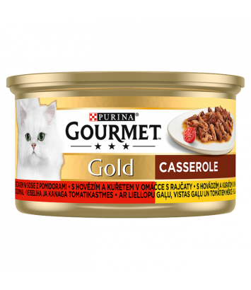 Gourmet Gold 85g - wołowina z kurczakiem w sosie z pomidorami