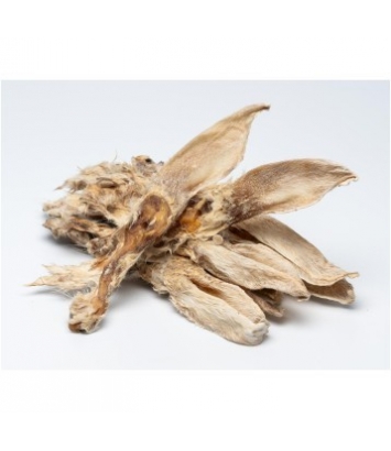 Ucho królika z futrem 10szt